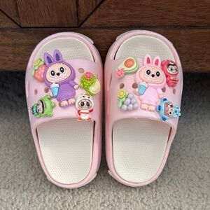 Kids labubu Pink Cartoon Character Sandals